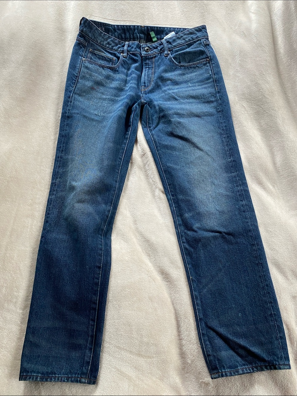 G-Star Kate Boyfriend Distressed Jeans medium faded blue wash size 27 length 32